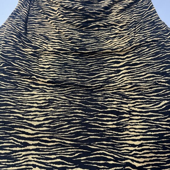 French Laundry Slinky Top Size L Animal Print Sleeveless Cowl Neck Acetate Blend - Picture 11 of 11